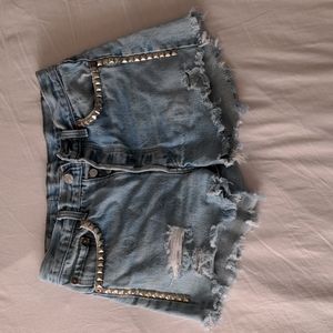 Levi's Distressed Denim High waisted shorts